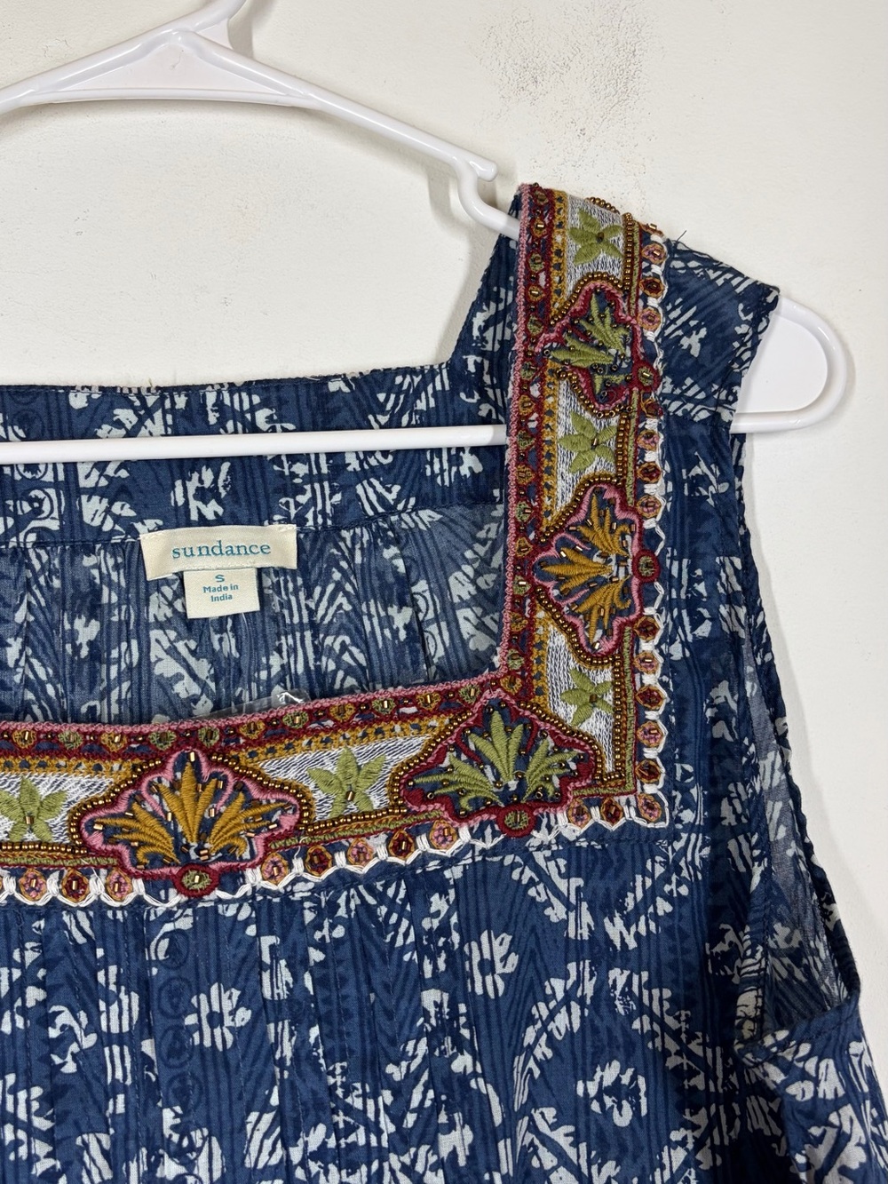 NWOT Sundance Square Neck Beaded Tank Top Size Small - Picture 5 of 8